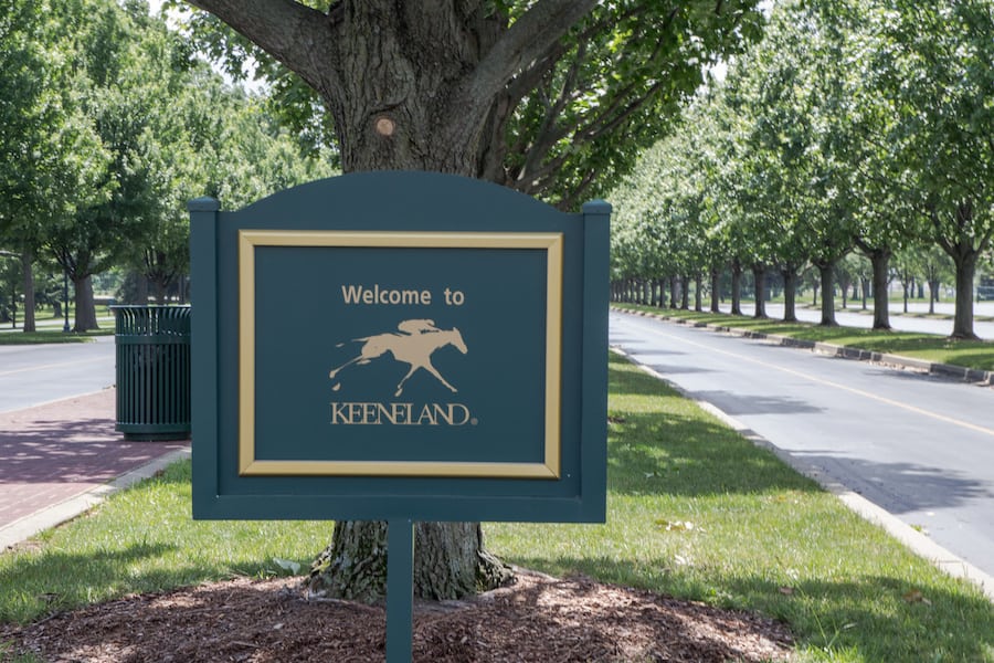 Keeneland entrance sign.